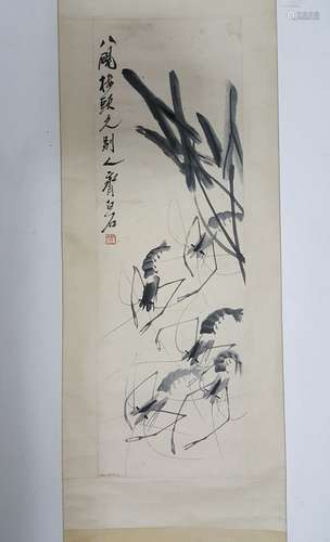 Chinese Scroll Painting,Qi Baishi(1864-1957)