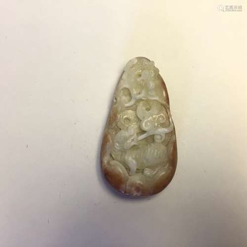 Chinese Carved Jade Dragon and Tiger