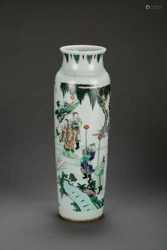 A Famille Verte Vase from Guangxu Period