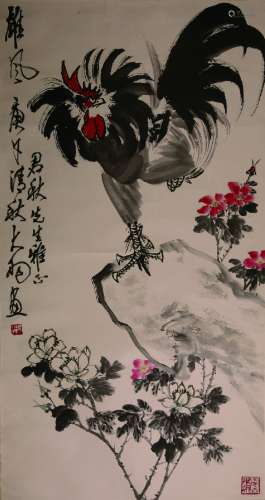 A Rooster painting by Chen Da Yu