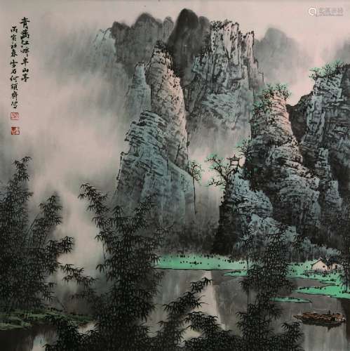 A landscape painting by Bai Xue Shi