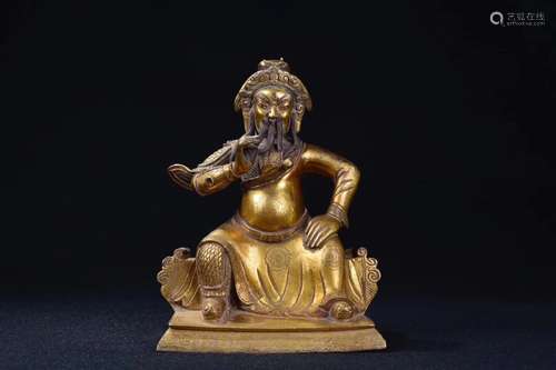 BRONZE GLITED MALE FIGURE