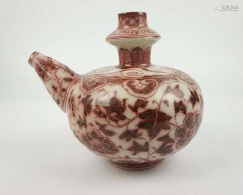 RED UNDERGLAZED VASE