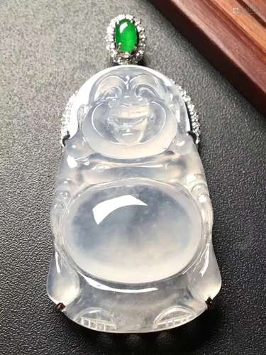 18K WITH DIAMOND BINGZHONG BUDDHA SHAPED PENDANT