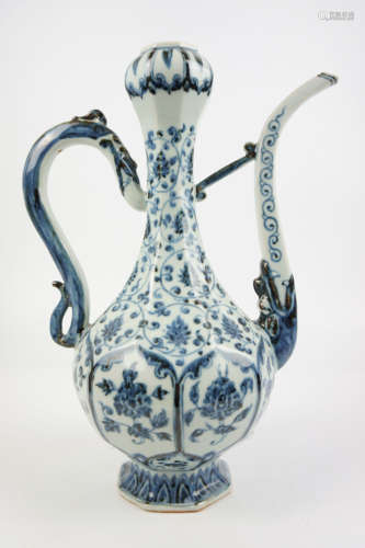 DAMING XUANDE NIANZHI MARK BLUE&WHITE EWER