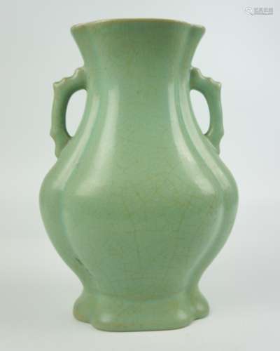 RUYAO DOUBLE EAR FLAT VASE