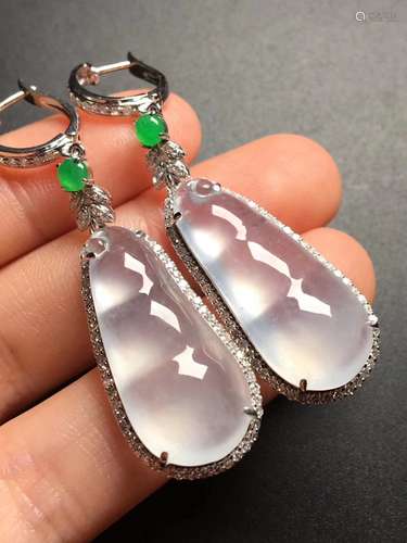 18K WITH DIAMOND BINGZHONG BEAN EARRINGS