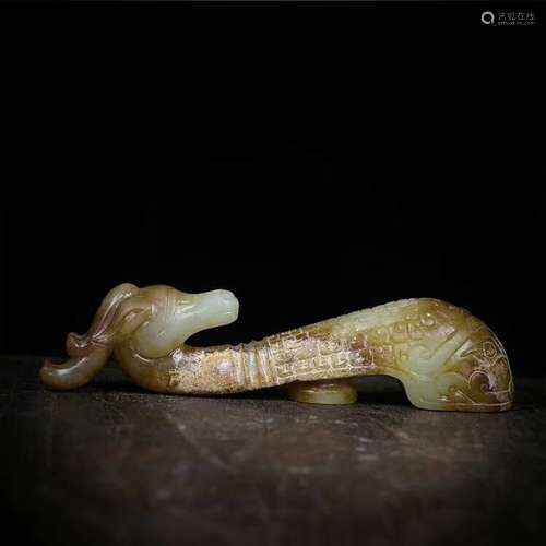 HETIAN JADE DEER HOOK