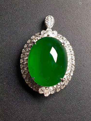 18K WITH DIAMOND BINGZHONG MANLV JADITE FOR RING OR PENDANT