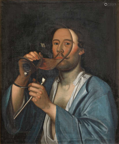 Portrait of the artist drinking from a glass After Pieter Gerritsz. van Roestratenlate 17th Century