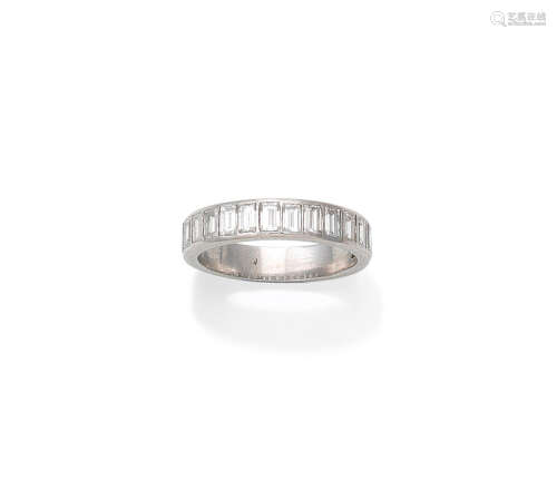 A diamond half-eternity ring