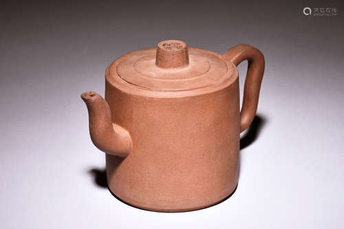 YIXING ZISHA CYLINDRICAL TEAPOT