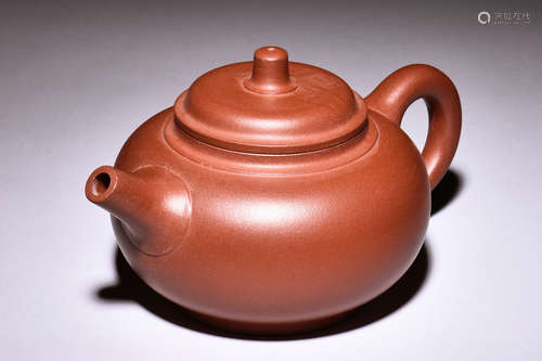 YIXING ZISHA ROUND TEAPOT