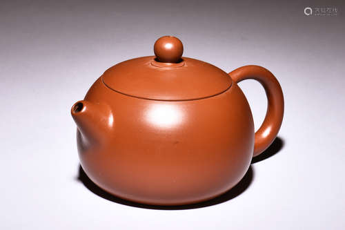 YIXING ZISHA ROUND TEAPOT