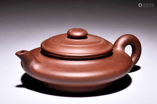 YIXING ZISHA COMPRESSED TEAPOT