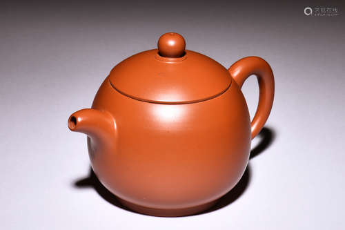 YIXING ZISHA ROUND TEAPOT