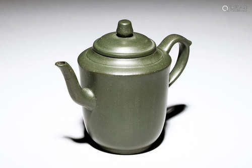 YIXING ZISHA CYLINDRICAL TEAPOT