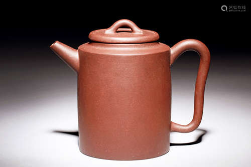 YIXING ZISHA CYLINDRICAL TEAPOT