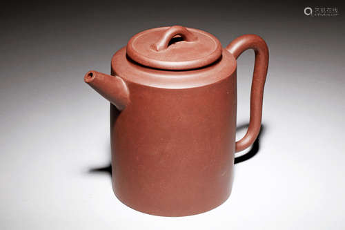 YIXING ZISHA CYLINDRICAL TEAPOT