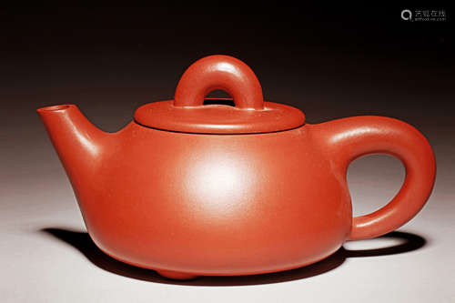 YIXING ZISHA TRIPOD TEAPOT