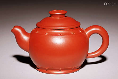 YIXING ZISHA 'DRUM' TEAPOT