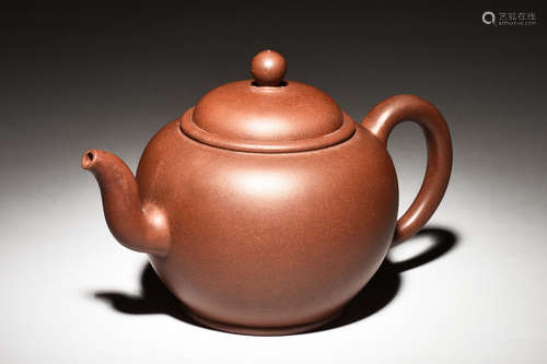 YIXING ZISHA ROUND TEAPOT