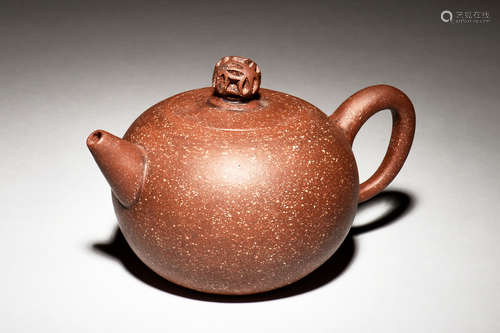 YIXING ZISHA ROUND TEAPOT