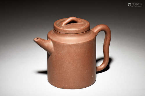 YIXING ZISHA CYLINDRICAL TEAPOT