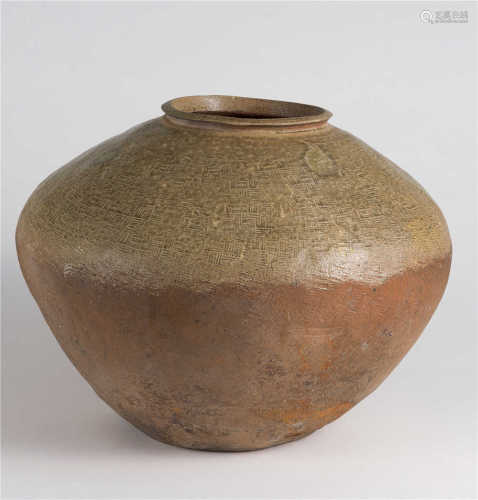 汉 印纹陶罐