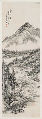 奚冈（清） 1799年作 林壑清溪 立轴 水墨纸本