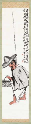 齐白石（1864～1957） 渔翁 立轴 设色纸本