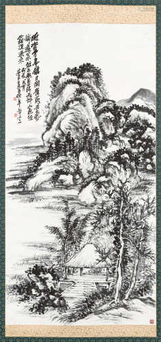 吴昌硕（1844～1927） 1916年作 山水 立轴 水墨纸本