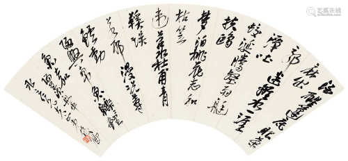 吴昌硕（1844～1927） 行书诗 镜心 水墨纸本