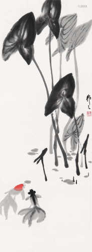 吴作人（1908～1997） 金鱼图 立轴 设色纸本