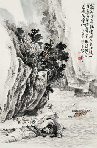 赵青仲（b.1960） 1987年作 山水 立轴 水墨纸本