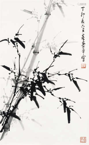 董寿平（1904～1997） 1987年作 墨竹 镜心 水墨纸本