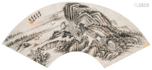 萧愻（1883～1944） 1920年作 山家 镜心 水墨纸本