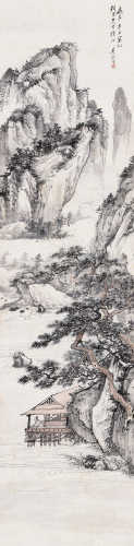吴熙曾（1904～1972） 1930年作 山水 立轴 设色纸本