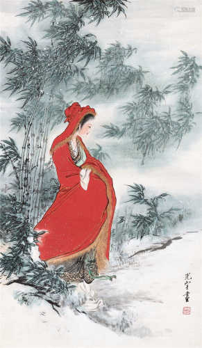 吴光宇（1908～1970） 昭君出塞 立轴 设色纸本
