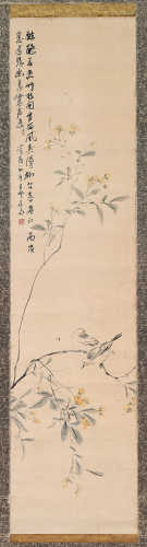 王梦白（1888～1934） 1933年作 花鸟 立轴 设色纸本