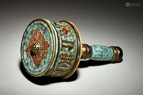 ENAMEL PAINTED RITUAL INSTRUMENT