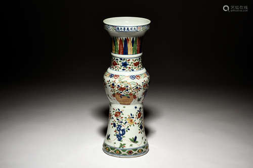 WUCAI 'FLOWERS' VASE, GU