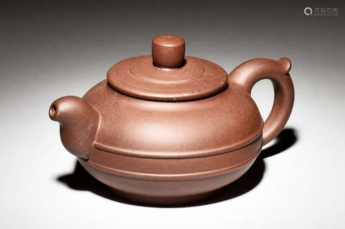 YIXING ZISHA COMPRESSED TEAPOT