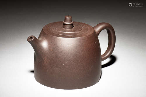 YIXING ZISHA CYLINDRICAL TEAPOT