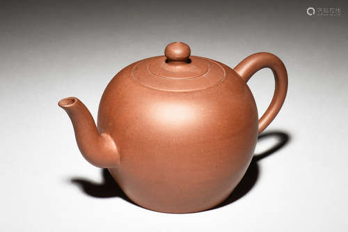 YIXING ZISHA ROUND TEAPOT