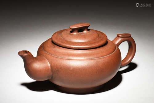 YIXING ZISHA COMPRESSED TEAPOT