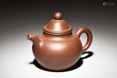 YIXING ZISHA ROUND TEAPOT