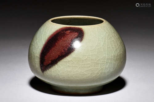 JUN WARE CELADON GLAZED 'CHICKEN HEART' JAR