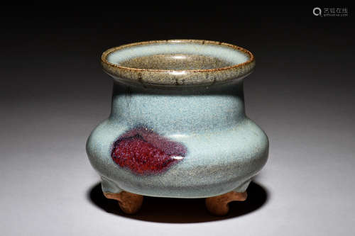 JUN WARE CELADON GLAZED TRIPOD CENSER