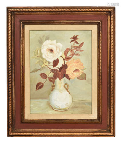 FRAMED OIL ON CANVAS PAINTING 'FLOWERS'